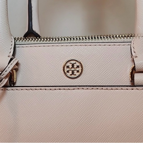 Authentic Tory Burch Robinson Double Zip Leather Pink Handbag - Picture 2 of 7